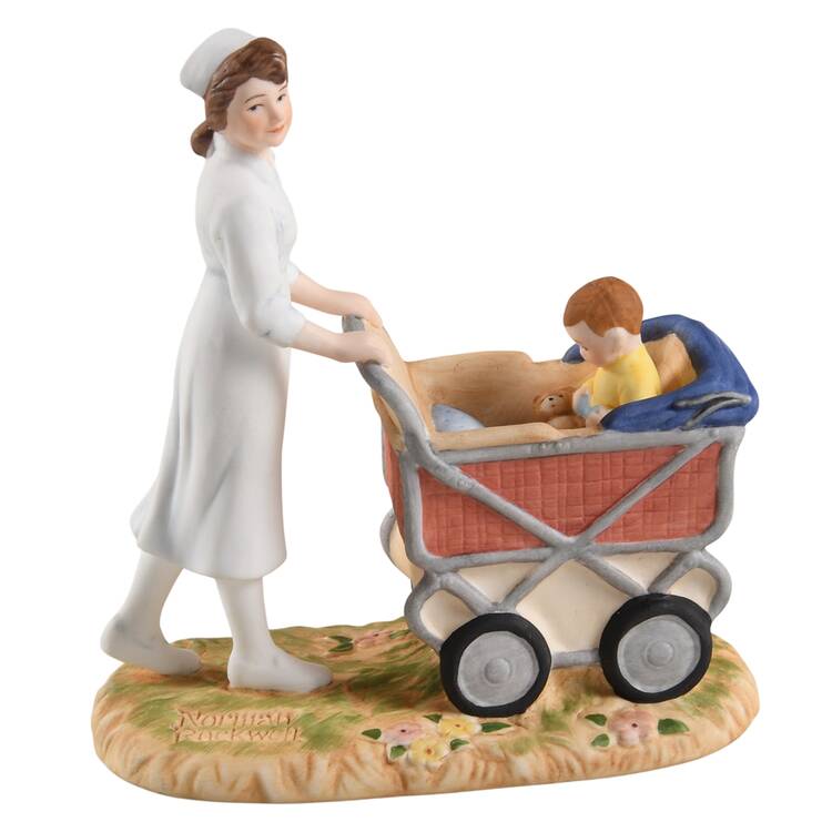 Norman Rockwell Figurines-Miniatures Morning Walk - Boxed