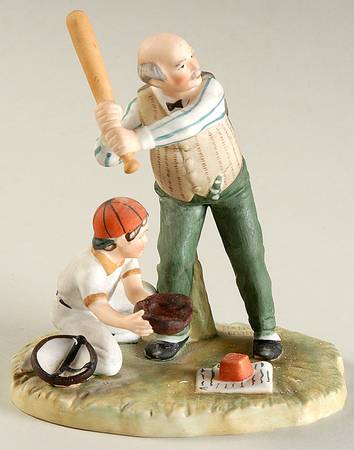 Norman Rockwell Figurines-Miniatures Batter Up - Boxed