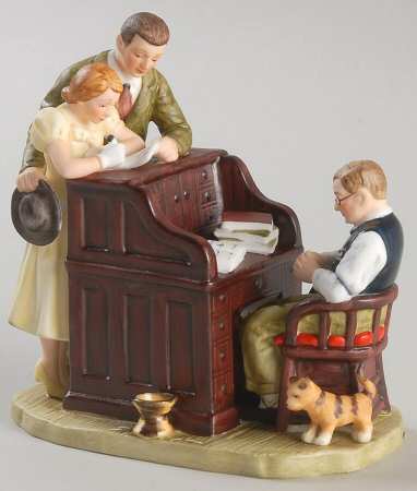 Norman Rockwell Figurines-Miniatures The Marriage License - Boxed