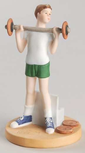 Norman Rockwell Figurines-Miniatures Muscle Bound - Boxed