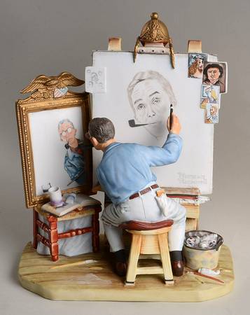 Saturday Evening Post Figurines Triple Self Portrait - Boxed
