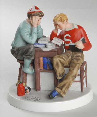 Saturday Evening Post Figurines Cramming - Boxed