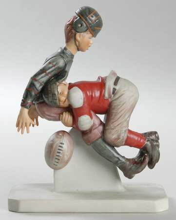 Saturday Evening Post Figurines Tackled - No Box