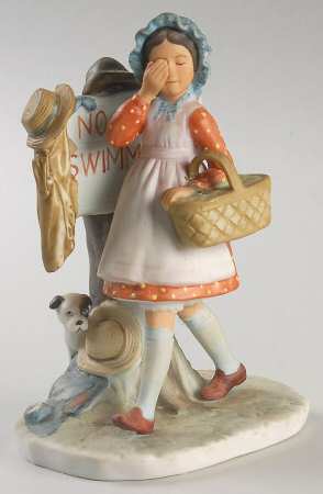 Saturday Evening Post Figurines No Swimming (Girl) - No Box