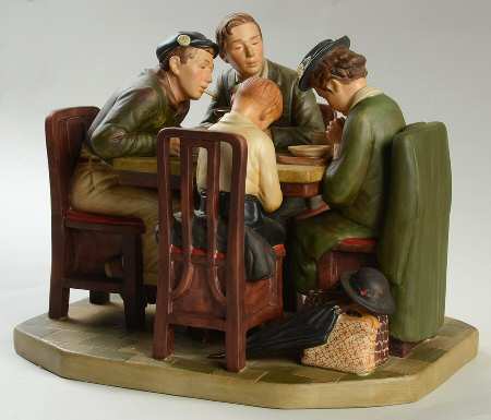Saturday Evening Post Figurines Saying Grace - Boxed