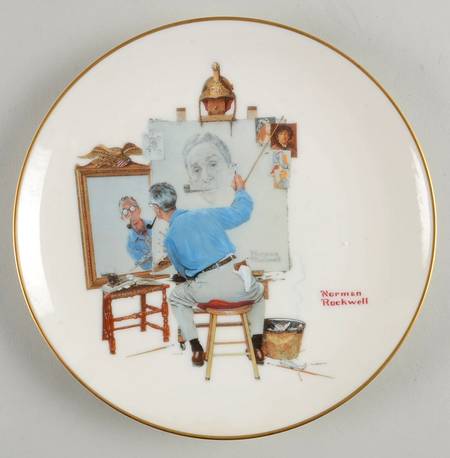 Gorham Plate Triple Self Portrait - No Box