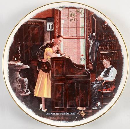 Gorham Plate The Marriage License - With Box