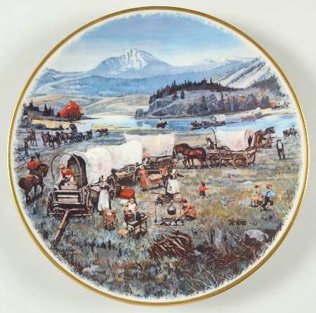 Gorham Plate Wagon Train Pilgrimage To Pennsylvania - No Box