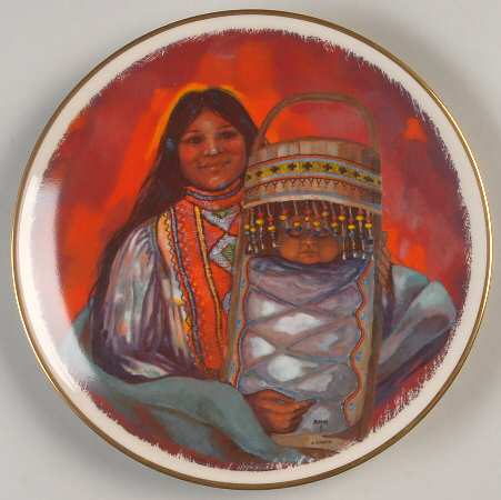 American Artists Apache Mother And Child - With Box