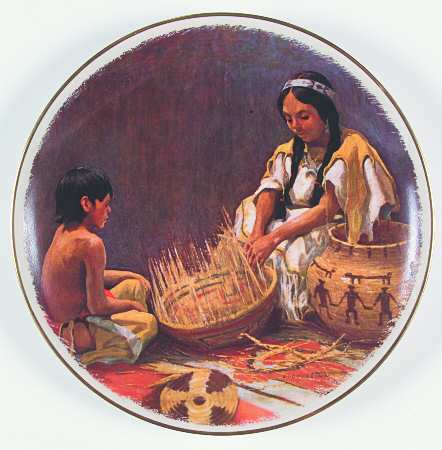 Indian Craft Basket Weaver - No Box