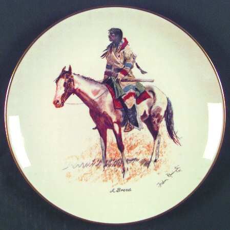 Frederic Remington Western Plates A Breed - Boxed
