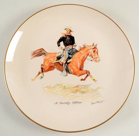 Frederic Remington Western Plates A Calvary Officer - Boxed