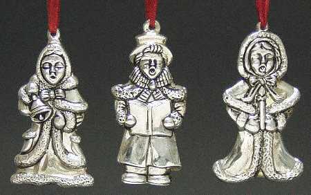 Gorham Ornaments Carolers-Set Of 3 Ornaments - Boxed