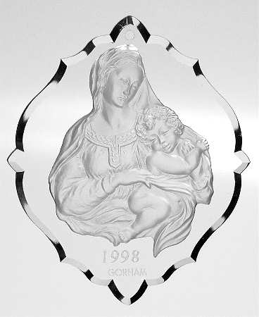 Annual Crystal Ornaments Madonna And Child - Boxed