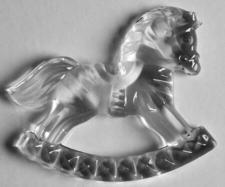 Crystal Christmas Ornament Rocking Horse - No Box