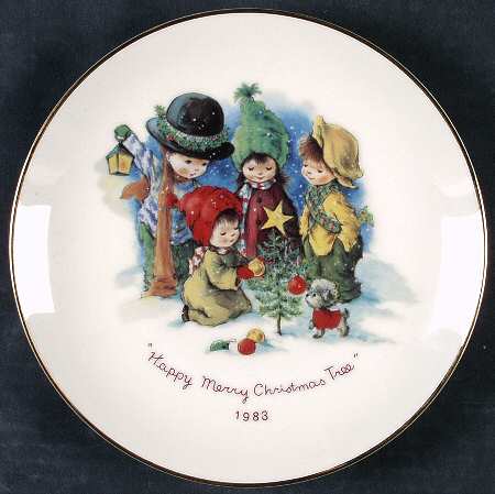 Moppets Christmas Plate Merry Christmas - No Box