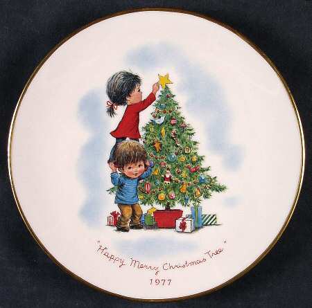 Moppets Christmas Plate Placing The Star - No Box