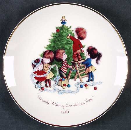 Moppets Christmas Plate Merry Christmas - No Box
