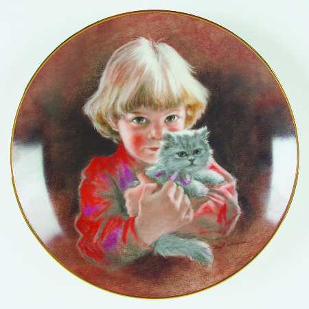 Little Hugs-Plate Kitten Cuddle - Boxed