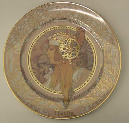 Artis Orbis- Alphonse Mucha Blonde Woman-Plate - Boxed