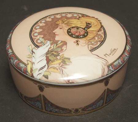 Artis Orbis- Alphonse Mucha Woman With Feather-Box - Boxed