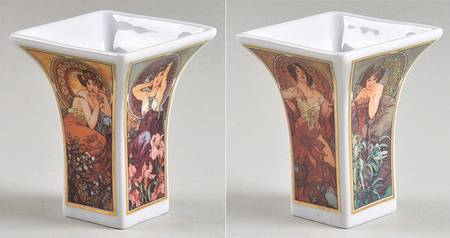 Artis Orbis- Alphonse Mucha Gemstones Mini Vase - Boxed