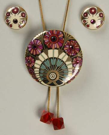 Artis Orbis- Alphonse Mucha Four Flowers Jewelry Set - Boxed