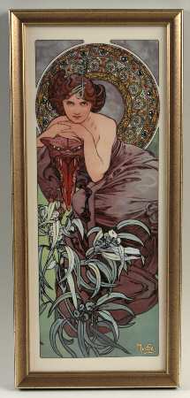 Artis Orbis- Alphonse Mucha Emerald Picture - Boxed