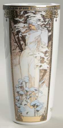 Artis Orbis- Alphonse Mucha Winter 1900 Vase - Boxed
