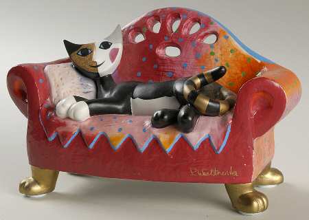 Artis Orbis-Rosina Wachtmeister Lying Cat On Sofa Musical - Boxed