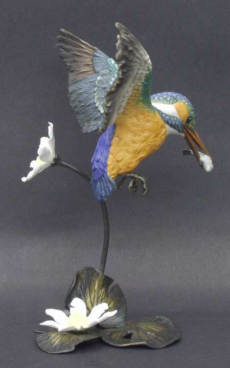 Bronze Bird Figurines Kingfisher - Boxed