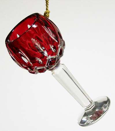 Lady Anne Ornament Hock Wine-Ruby - Boxed