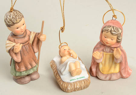 Berta Hummel Nativity Ornament Holy Family Boxed Set Of 3 - With Box