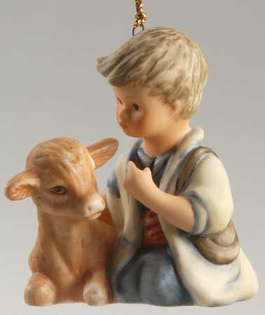 Berta Hummel Nativity Ornament Boy With Calf - Boxed