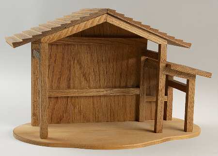 Berta Hummel Nativity Wooden Creche/Stable - Creche/Stable-Wood