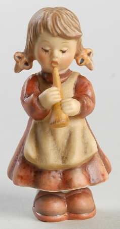 Berta Hummel Miniature Nativity Girl With Recorder - Boxed