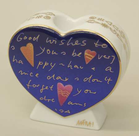 Artis Orbis - Maria Love Hearts-Candleholder Blue - Boxed
