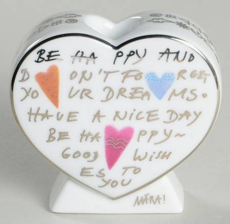 Artis Orbis - Maria Love Hearts-White-Candleholder - Boxed