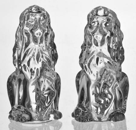 Gorham Figural Salt & Pepper Set Lion - Boxed