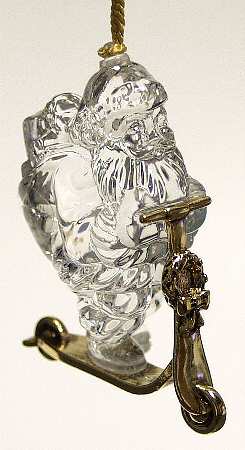Crystal Santa Ornaments Scooter Santa - Boxed