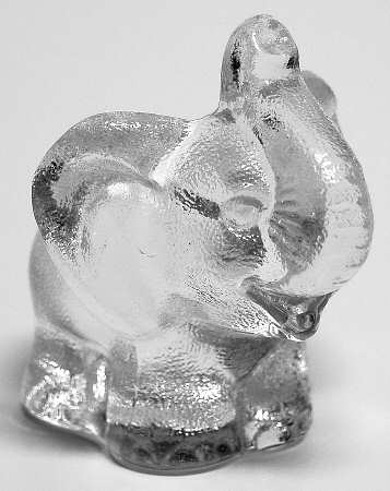 Crystal Animal Figurines Elephant-Clear - With Box