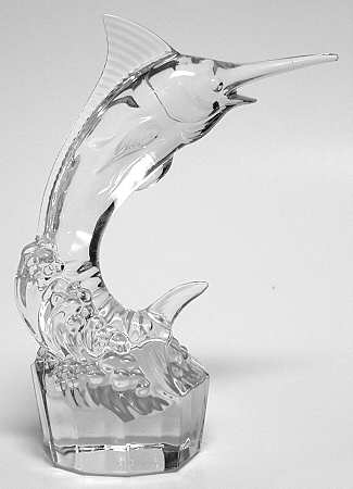 Crystal Animal Figurines Blue Marlin - Boxed