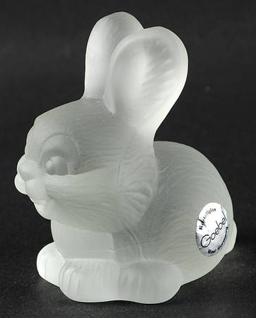 Crystal Animal Figurines Bunny-Frosted - Boxed