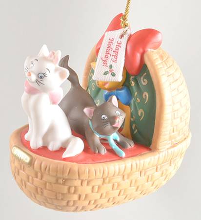 Disney Annual Ornaments Marie, Toulouse & Berlioz-Aristocats - Boxed