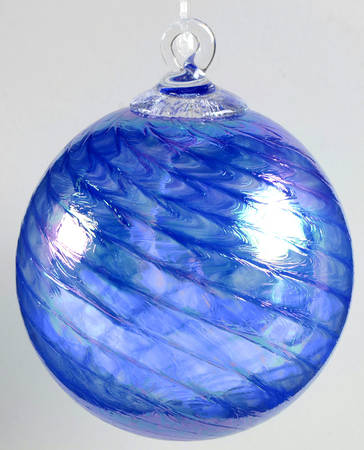 Classic Ball Ornaments Sapphire Scallop - No Box