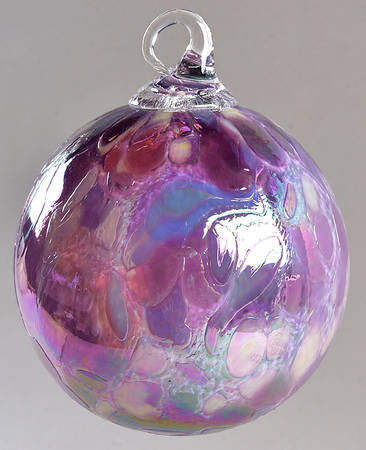 Classic Ball Ornaments Purple Pansy - No Box