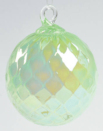 Classic Ball Ornaments Mint Pattie Diamond Facet - No Box
