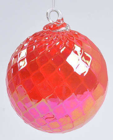 Classic Ball Ornaments Candy Apple Diamond Facet - No Box