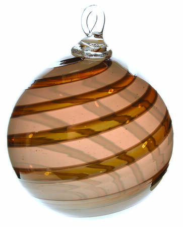 Classic Ball Ornaments Nutmeg Swirl - No Box by Glass Eye Studio