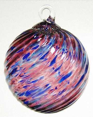 Classic Ball Ornaments Pink & Blue Twist - No Box